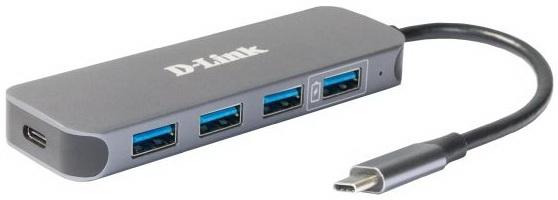 Концентратор USB Type-C D-Link DUB-2340/A1A 4 х USB 3.0 USB Type-C серый