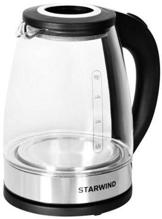 Чайник электрический StarWind SKG2082 1700 Вт чёрный 1.7 л пластик/стекло