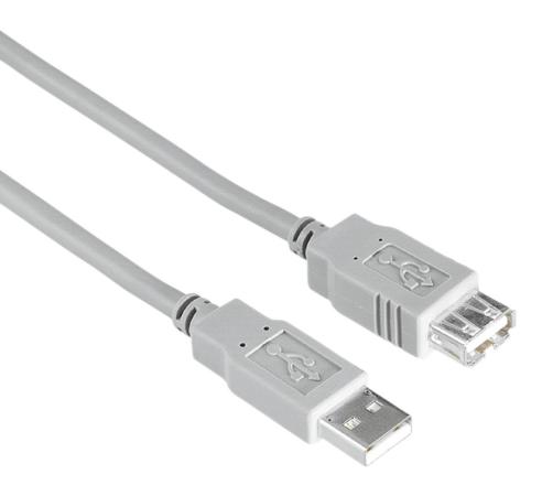 Кабель-удлинитель Hama H-200905 USB Type-A (m)/USB Type-A (f) 1.5м. серый (уп.:10шт) (00200905)