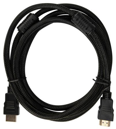 Кабель HDMI 2м Бюрократ HDMI-V1.4-2MC круглый черный