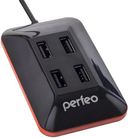 Концентратор USB 2.0 Perfeo PF-VI-H028 4 x USB 2.0 черный
