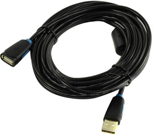 Кабель-удлинитель Vention USB 2.0 AM/AF - 5м Чёрный