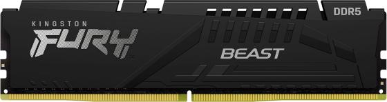 Оперативная память для компьютера 16Gb (1x16Gb) PC5-41600 5200MHz DDR5 DIMM CL40 Kingston Fury Beast KF552C40BB-16