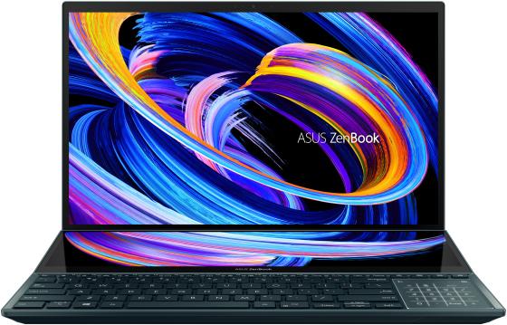 Ноутбук ASUS Zenbook Pro Duo 15 OLED UX582LR-H2004T 15.6" 3840x2160 Intel Core i7-10870H SSD 1024 Gb 16Gb WiFi (802.11 b/g/n/ac/ax) NVIDIA GeForce RTX 3070 8192 Мб синий Windows 10 Home 90NB0U51-M00870