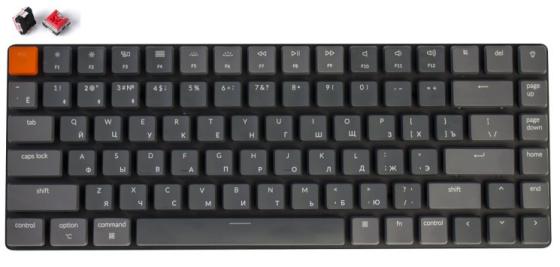 Клавиатура беспроводная Keychron K3E1 USB + Bluetooth серый Keychron Optical - Red