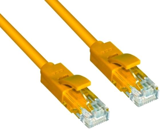 Greenconnect Патч-корд прямой 3.0m UTP кат.6, желтый, 24 AWG, литой, GCR-LNC602-3.0m, ethernet high speed, RJ45, T568B