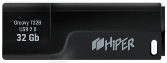 Флэш-драйв 32GB USB 2.0, Groovy T,пластик, цвет черный, Hiper