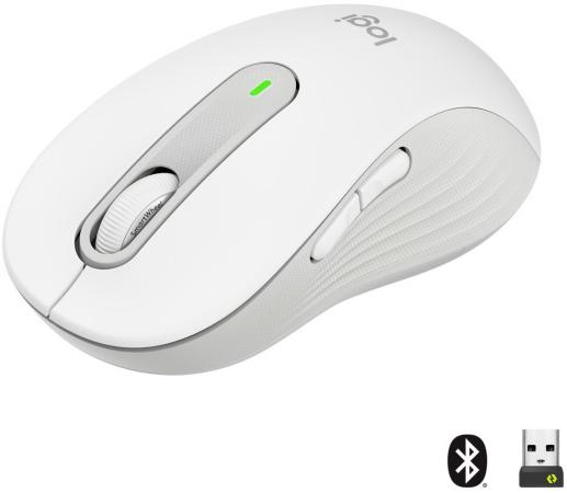 Мышь беспроводная Logitech Signature M650 L белый серый USB + Bluetooth 910-006238