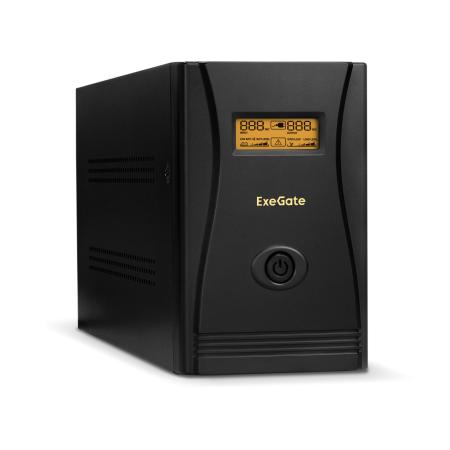 Exegate EP285487RUS ИБП ExeGate SpecialPro Smart LLB-1000.LCD.AVR.EURO.RJ <1000VA/650W, LCD, AVR, 4 евророзетки, RJ45/11, Black>