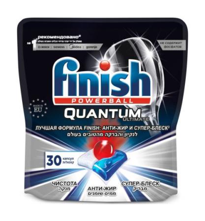 Капсулы Finish Quantum Ultimate (упак.:30шт) (3120272) для посудомоечных машин