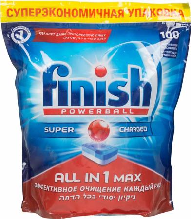 Таблетки Finish All in One Max 1.88кг (упак.:100шт) (3065326) для посудомоечных машин
