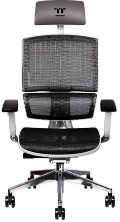 Кресло для геймеров Thermaltake CYBERCHAIR E500 серый белый