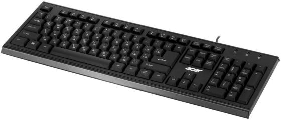 Клавиатура проводная Acer OKW120 USB черный