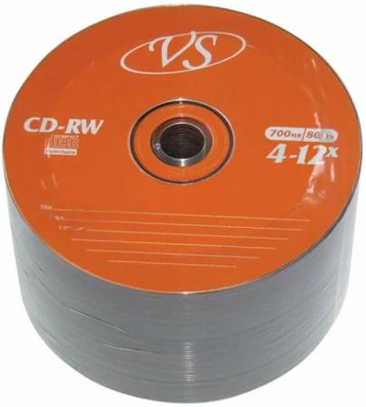 Диск CD-RW VS 700 Mb, 12x, Bulk (50), (50/600)