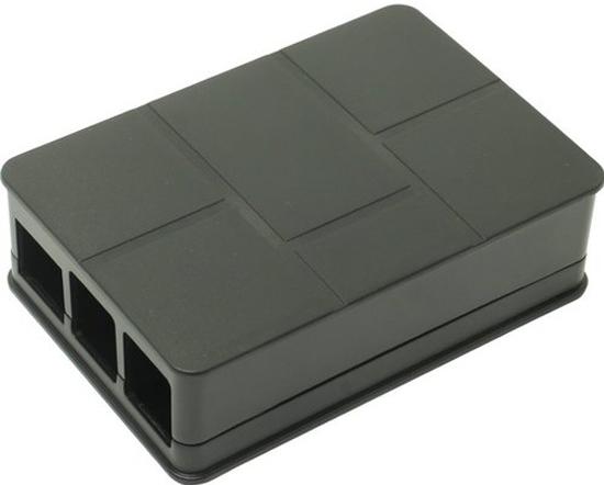 RA186   Корпус ACD Black ABS Plastic Case Brick style w/ Camera cable hole for Raspberry Pi 3 B (RASP1787) (494422)