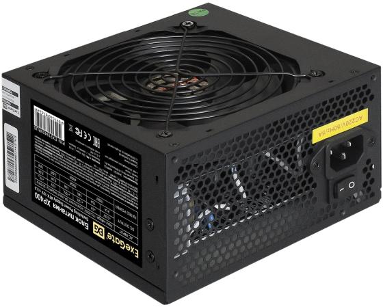 Блок питания 400W ExeGate XP400 (ATX, PC, 12cm fan, 24pin, 4pin, 3xSATA, 2xIDE, FDD, black, кабель 220V в комплекте)