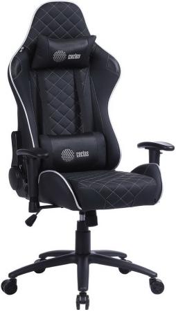 Кресло для геймеров Cactus CS-CHR-030BLS чёрный белый