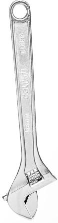 Разводной ключ Deli DL015A 15&quot; Длина: 350 мм. Регулируемый размер зажима: 0-46 мм. Кованая специальная инструментальная сталь. Хромированная отделка.