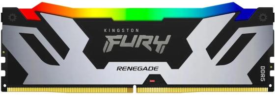 Оперативная память для компьютера 16Gb (1x16Gb) PC5-48000 6000MHz DDR5 DIMM CL32 Kingston Fury Renegade RGB KF560C32RSA-16