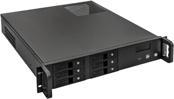 Серверный корпус ExeGate Pro 2U480-HS06 <RM 19", высота 2U, глубина 480, БП 700ADS, 6xHotSwap, USB>