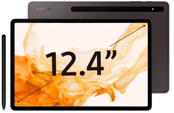 Планшет 12.4" Samsung Galaxy Tab S8+ SM-X800 8/128GB WiFi темно-серый (SM-X800NZAAMEC)