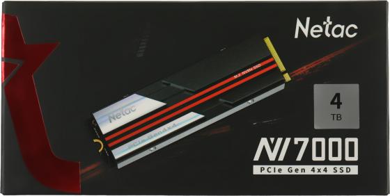 Твердотельный накопитель SSD M.2 4 Tb Netac NV7000 Read 6850Mb/s Write 7200Mb/s 3D NAND TLC NT01NV7000-4T0-E4X