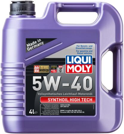 2194 LiquiMoly Синт. мот.масло Synthoil High Tech 5W-40 SN A3/B4 (4л)