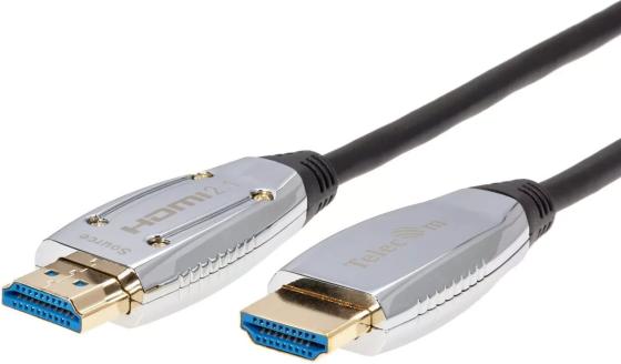 Кабель HDMI 10м TELECOM TCG2120-10M круглый черный серебрянный