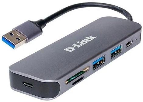 D-Link DUB-1325/A2A, 2-port USB 3.0, USB Type-C port, SD and microSD card slots Hub.2 downstream USB type A (female) ports, 1 downstream USB type C (female) port, 1 upstream USB type A (male), 1 SD