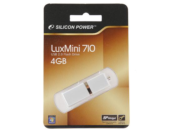 Флешка USB 4Gb Silicon Power lux mini series 710 SP004GBUF2710V1S серебристый