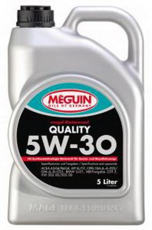 6567 Meguin НС-синт. мот.масло Megol Motorenoel Quality 5W-30 CF/SL A3/B4 (5л)