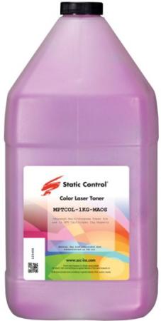 Тонер Static Control TRMPTCOL-1KG-M пурпурный флакон 1000гр. для принтера HP CLJCP1515/ Canon MF8330
