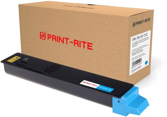 Картридж Print-Rite PR-TK-8115C для Mita Ecosys M8124cidn/M8130cidn 6000стр Голубой