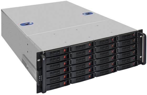 Серверный корпус ExeGate Pro 4U660-HS24 <RM 19", высота 4U, глубина 660, БП 1200ADS, 24xHotSwap, USB>