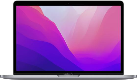 Ноутбук Apple MacBook Pro 13 2022 13.3" 2560x1600 Apple -M2 SSD 256 Gb 8Gb WiFi (802.11 b/g/n/ac/ax) Bluetooth 5.2 Apple M2 (8-core) серый macOS MNEH3ZE/A
