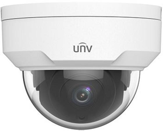 Uniview Видеокамера IP купольная антивандальная, 1/2.8" 2 Мп КМОП @ 30 к/с, ИК-подсветка до 30м., 0.01 Лк @F2.0, объектив 4.0 мм, DWDR, 2D/3D DNR, Ultra 265, H.265, H.264, 2 потока, детекция движения,