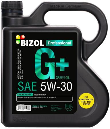 81076 BIZOL Синт-ое мот.масло Green Oil+ 5W-20 SN A1/B1 GF-5 (4л)
