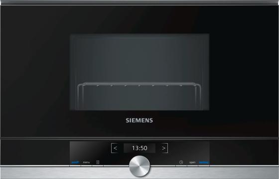 Встраиваемая микроволновая печь Siemens BE634LGS1 900 Вт серебристый чёрный