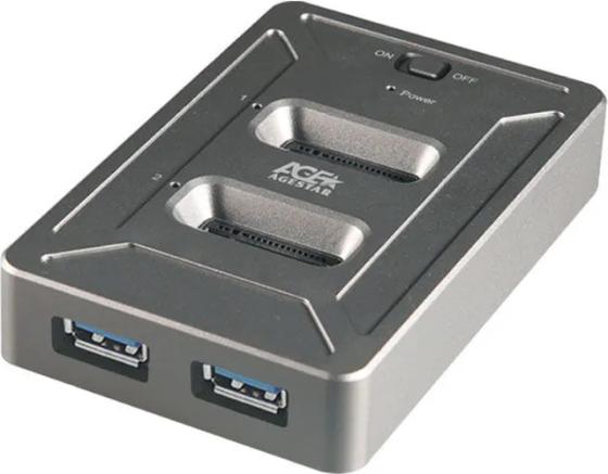 Док-станция SSD AgeStar 31CBNV2H NVMe USB3.2 алюминий серый M2 2280 M-key