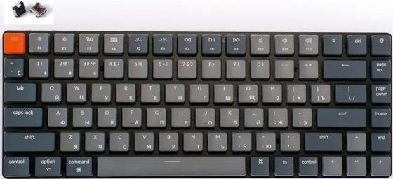 Клавиатура беспроводная Keychron K3 Bluetooth серый