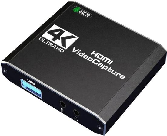 GCR Адаптер видео-аудио захвата HDMI сигнала + звук, HDMI 2.0 to HDMI 2.0+USB 3.0, 2хAudio, 4K/60Hz, GCR-53192