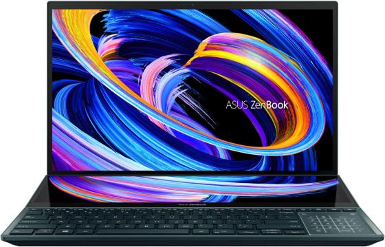 Ноутбук ASUS ZenBook Pro Duo UX582HM-H2069 15.6" 3840x2160 Intel Core i7-11800H SSD 1024 Gb 16Gb WiFi (802.11 b/g/n/ac/ax) Bluetooth 5.0 NVIDIA GeForce RTX 3060 6144 Мб синий DOS 90NB0V11-M003T0