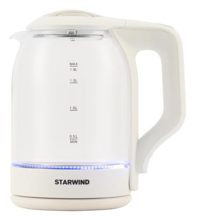 Чайник электрический StarWind SKG1056 2000 Вт белый 1.8 л стекло