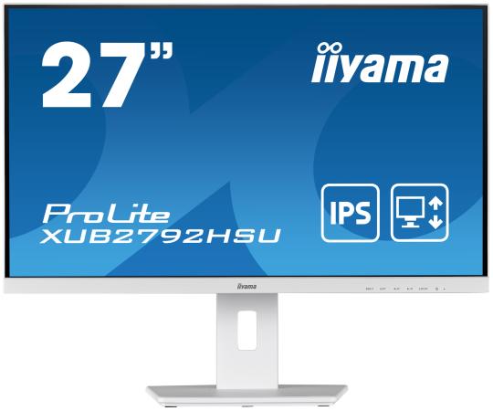 Монитор 27" iiYama ProLite XUB2792HSU-W5 белый IPS 1920x1080 250 cd/m^2 4 ms HDMI DisplayPort VGA Аудио USB XUB2792HSU-W5