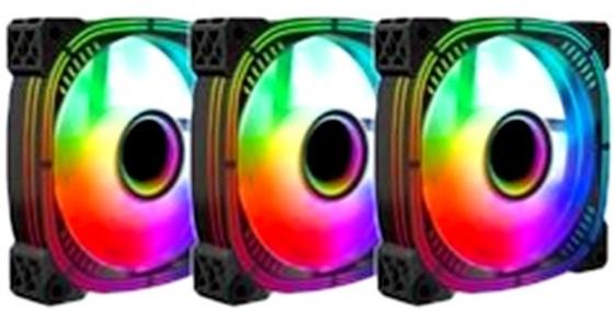Вентилятор Lamptron PRISM+ ARGB Black, 120x120x25 мм, 1500 об/мин, 35 дБА, PWM, черный, ARGB подсветка, 3 шт в упаковке