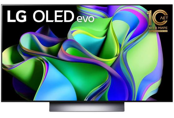Телевизор OLED 48" LG OLED48C3RLA.ARUB серый 3840x2160 120 Гц Smart TV Wi-Fi RJ-45 Bluetooth 4 х HDMI