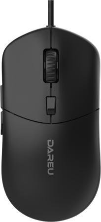Мышь проводная Dareu LM121 Black (черный), DPI 800/1600/2400/6400, подсветка RGB, размер 116x35x60мм, 1,8м