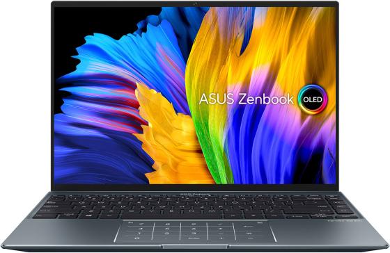 Ноутбук ASUS ZenBook 14X OLED UX5401ZA-KN195 14" 2880x1800 Intel Core i7-12700H SSD 512 Gb 16Gb Bluetooth 5.0 WiFi (802.11 b/g/n/ac/ax) Intel Iris Xe Graphics серый DOS 90NB0WM1-M00A70