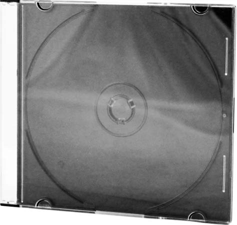 Бокс Mirex для CD/DVD пластиковый Slim Case черный (200 шт.)