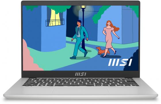 Ноутбук MSI Modern 14 C12MO-689RU 14" 1920x1080 Intel Core i5-1235U SSD 512 Gb 16Gb WiFi (802.11 b/g/n/ac/ax) Bluetooth 5.2 Intel Iris Xe Graphics серебристый Windows 11 Professional 9S7-14J111-689